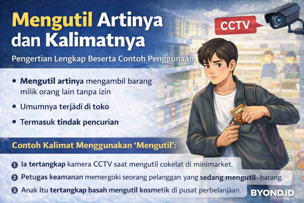 mengutil artinya dan kalimatnya