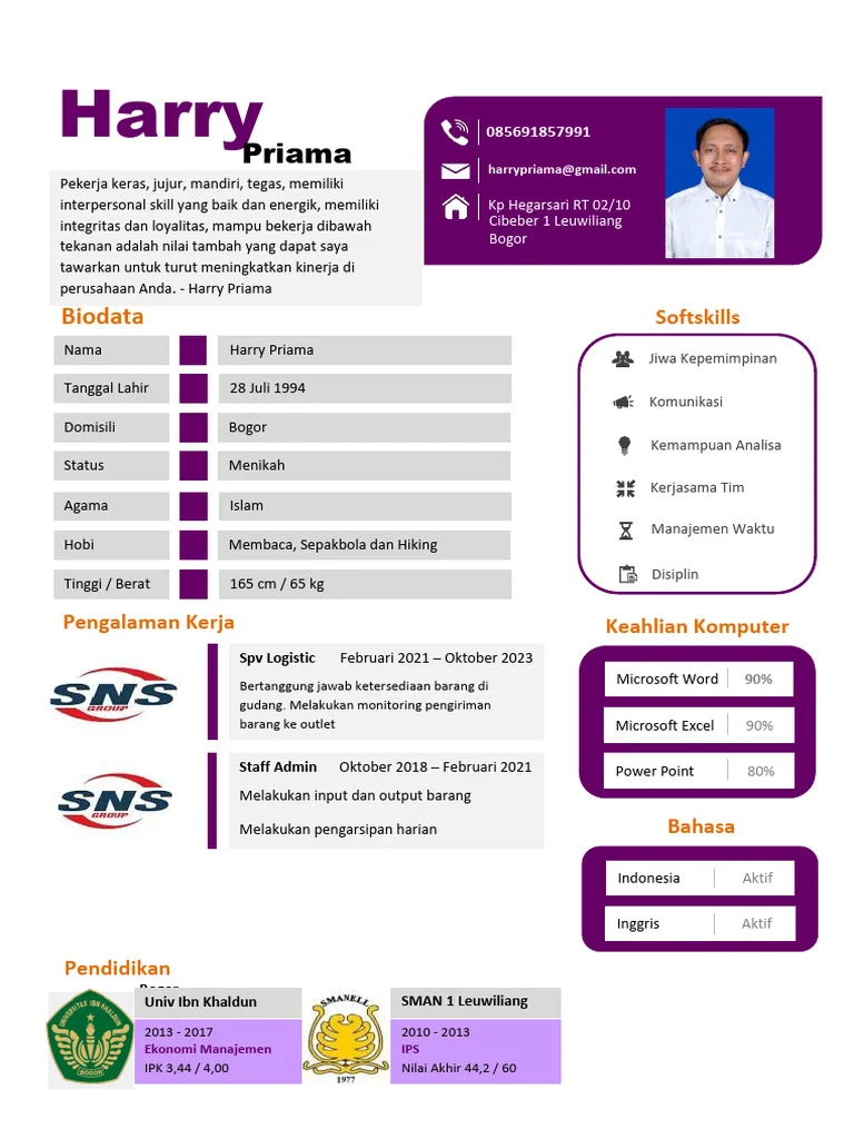 Contoh Biodata dengan Keahlian Teknis – Panduan Praktis