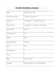 Contoh Biodata dengan Referensi – Panduan Lengkap dan Praktis