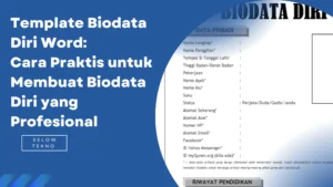 Contoh Biodata dengan Template Microsoft Word – Panduan Praktis & Lengkap