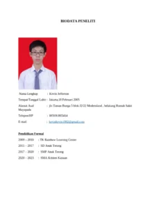 Contoh Biodata Peneliti: Panduan Lengkap & Praktis