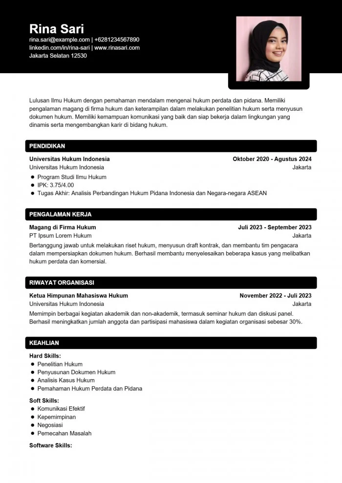 Contoh Biodata untuk Bidang Hukum: Struktur Utama yang Harus Dimiliki