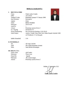 Contoh Biodata untuk Klub Mahasiswa: Panduan Lengkap