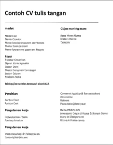 Contoh CV dengan Bullet Point Jelas – Panduan Praktis untuk Membuat CV Profesional