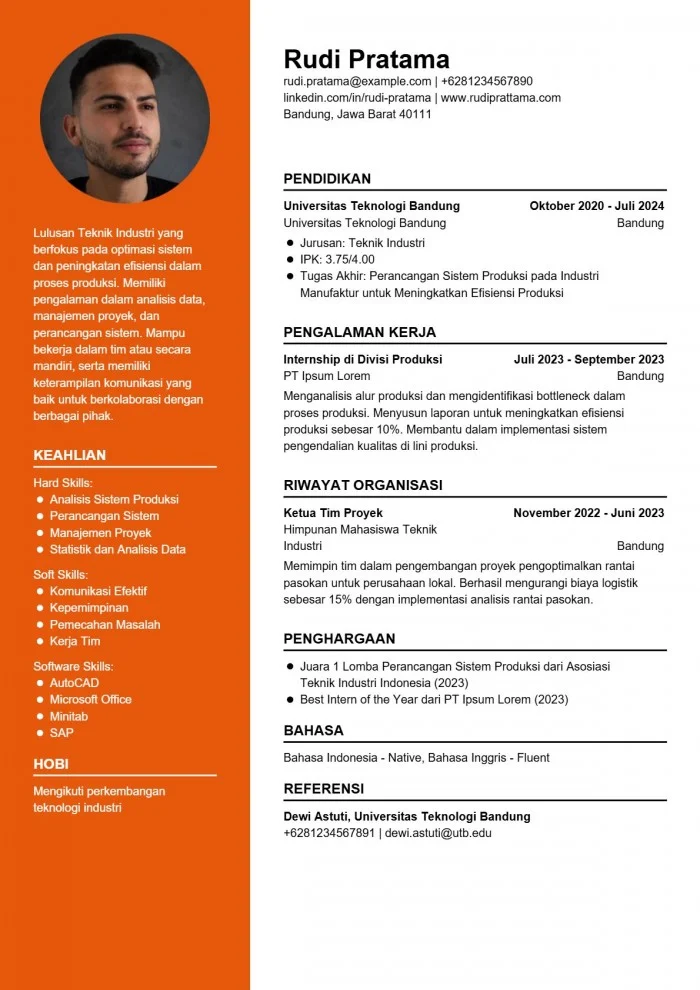 contoh cv dengan kata kunci industri – Panduan Praktis Membuat CV Profesional