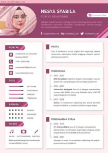 Contoh CV Kreatif dengan Desain Warna – Panduan Praktis Membuat CV Menarik