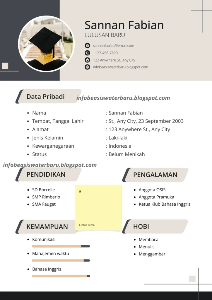 Contoh CV Mahasiswa Baru: Panduan Lengkap & Praktis