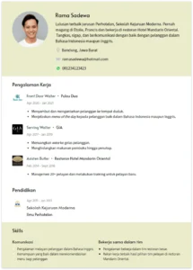 Contoh CV untuk Industri Makanan dan Minuman – Panduan Praktis dan Lengkap