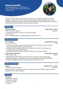 Contoh CV untuk Industri Pariwisata – Panduan Lengkap Membuat CV Profesional