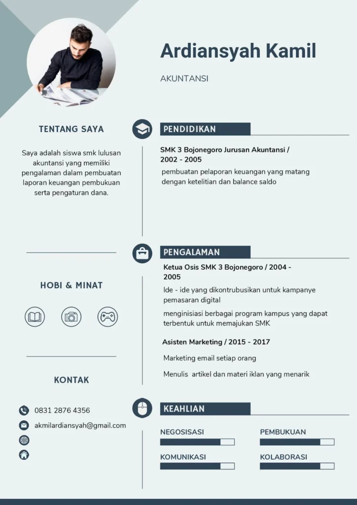 Contoh CV untuk Lulusan SMK – Panduan Praktis Membuat CV Menarik