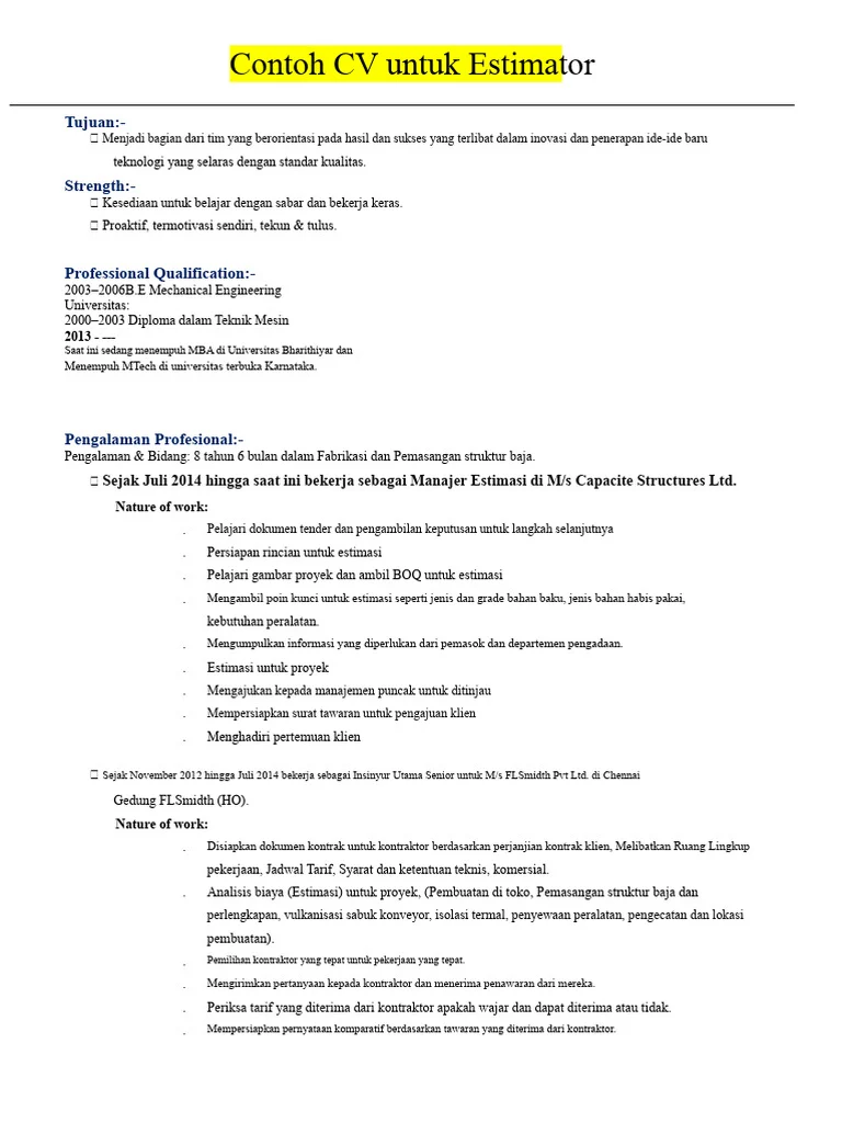 Contoh CV untuk Posisi Compliance – Panduan Praktis