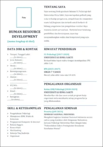 Contoh CV untuk Posisi HRD – Panduan Lengkap & Praktis