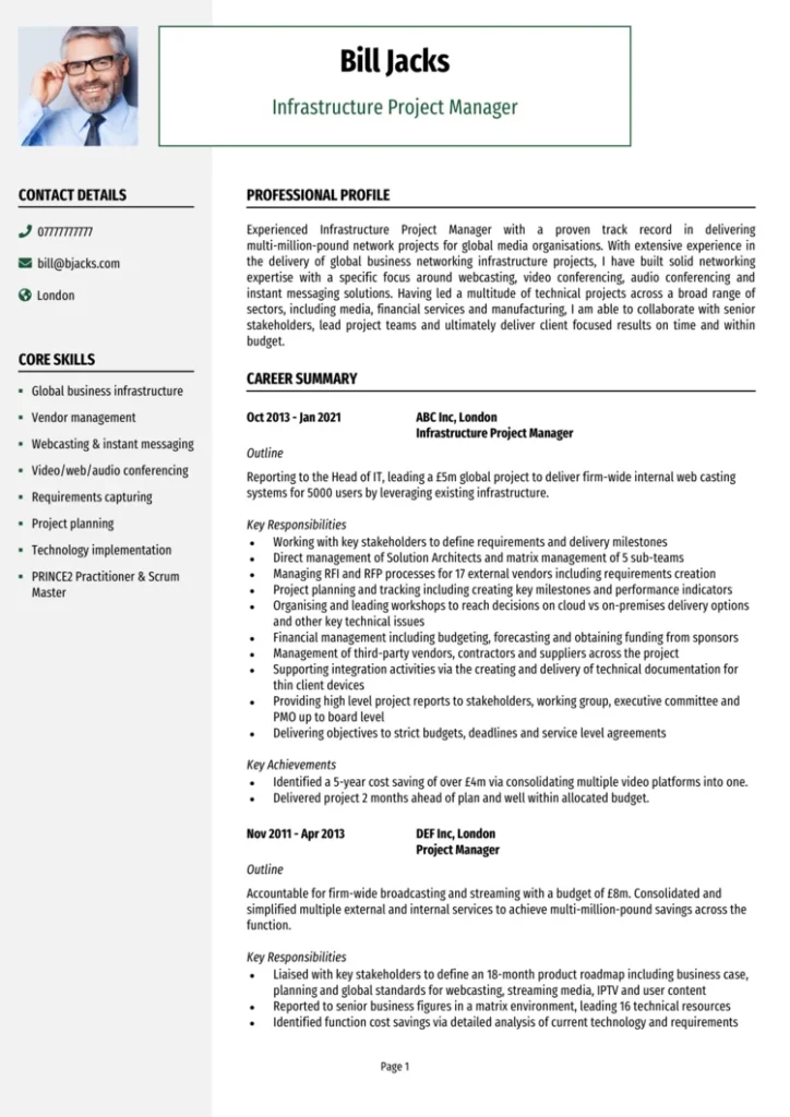 Contoh CV untuk Posisi Project Manager – Panduan Lengkap