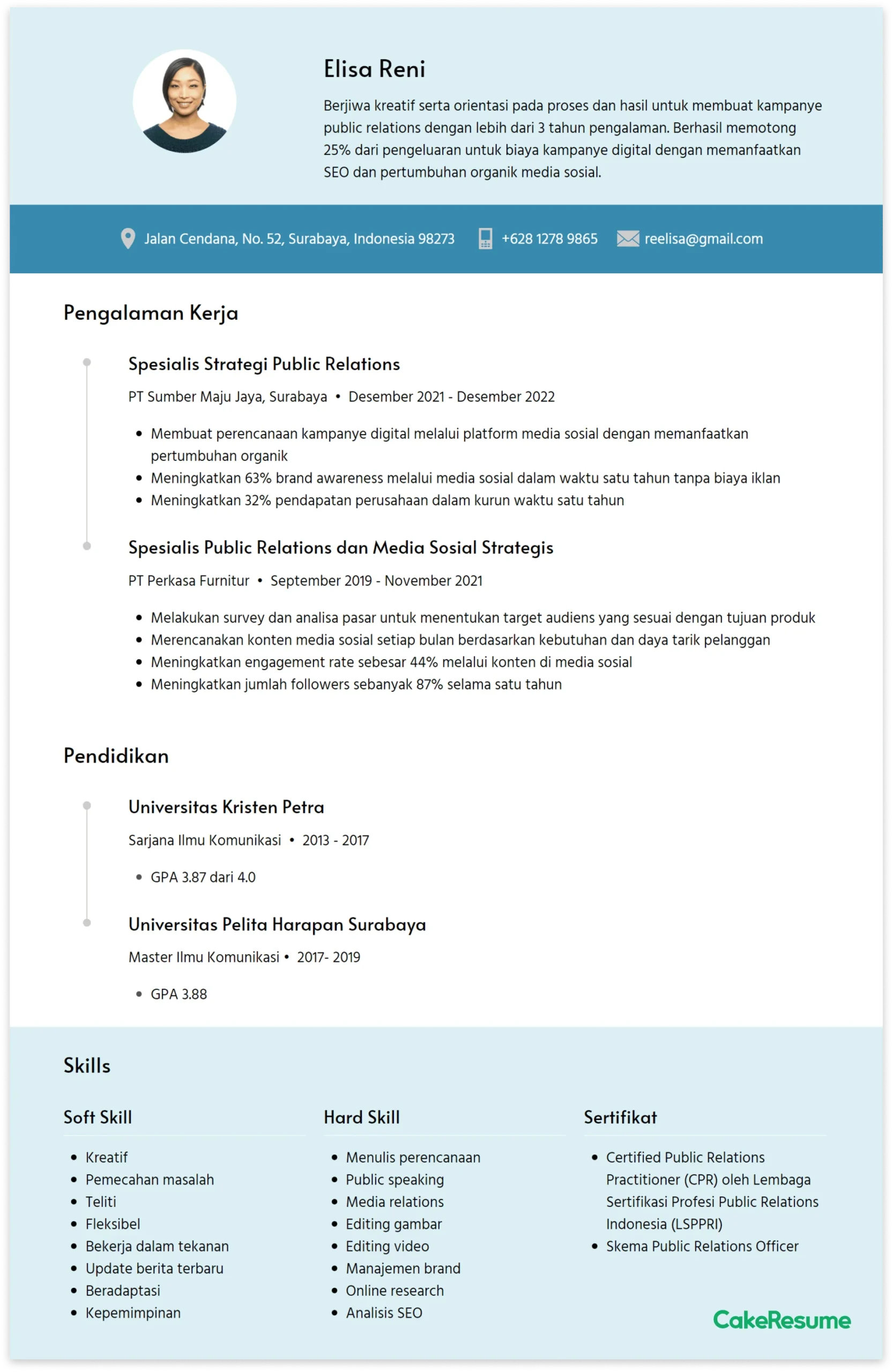 Contoh CV untuk Posisi Public Relations – Panduan Praktis - BYOND