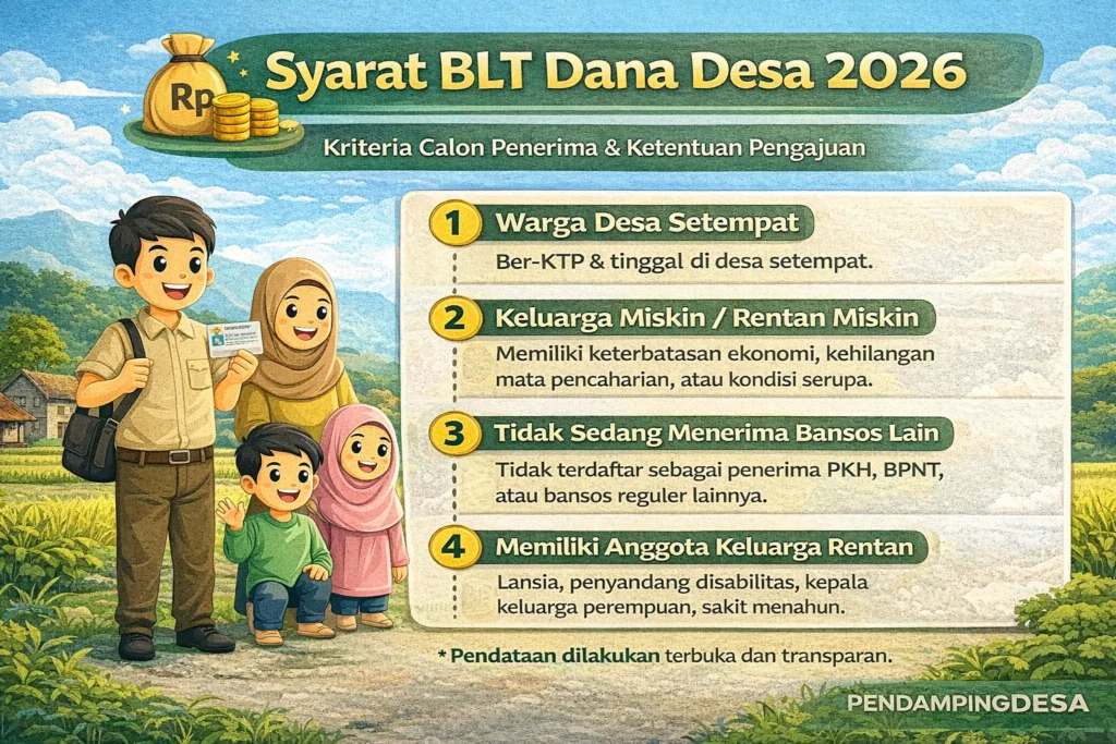 Syarat dan Ketentuan Penerima BLT 2026 di Indonesia